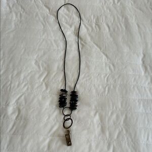 Black and Brown ID badge holder